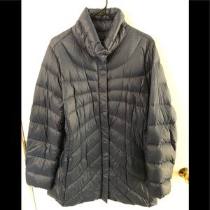 Lands’ End Women’s navy down  packable jacket